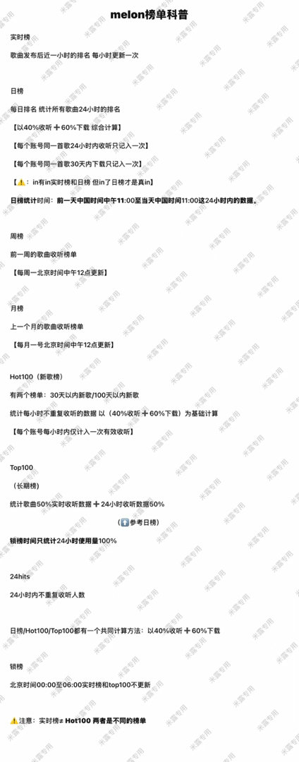 李羲承  melon榜单科普 和收听时的注意事项以及部分音源术语科普 宝贝们可自