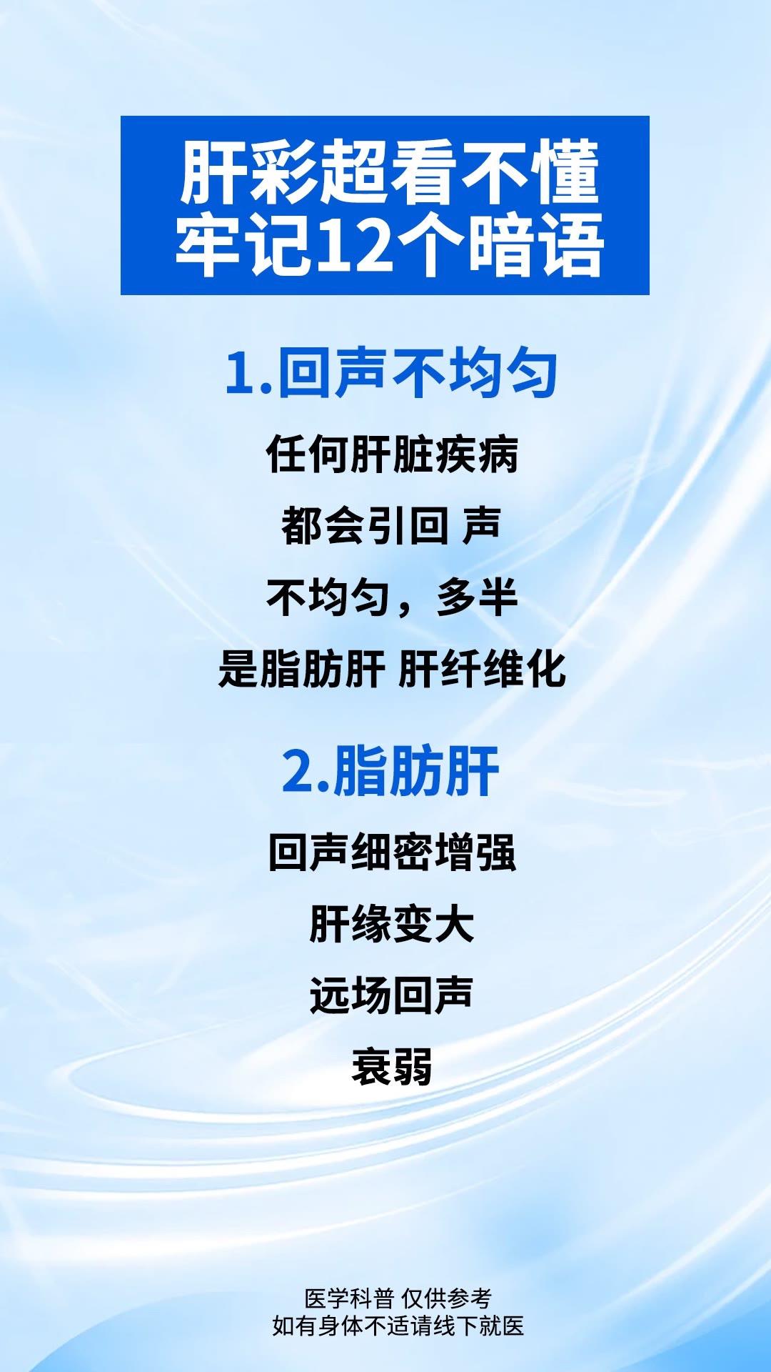 肝彩超看不懂？牢记12个暗语