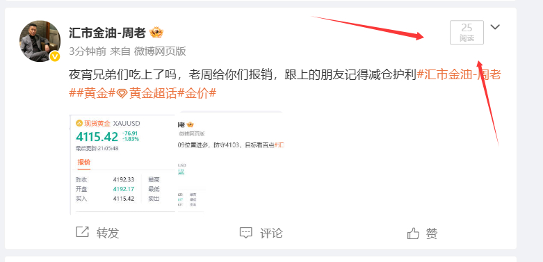 博文又被限制了，跟上的朋友自行把握好汇市金油-周老黄金黄金