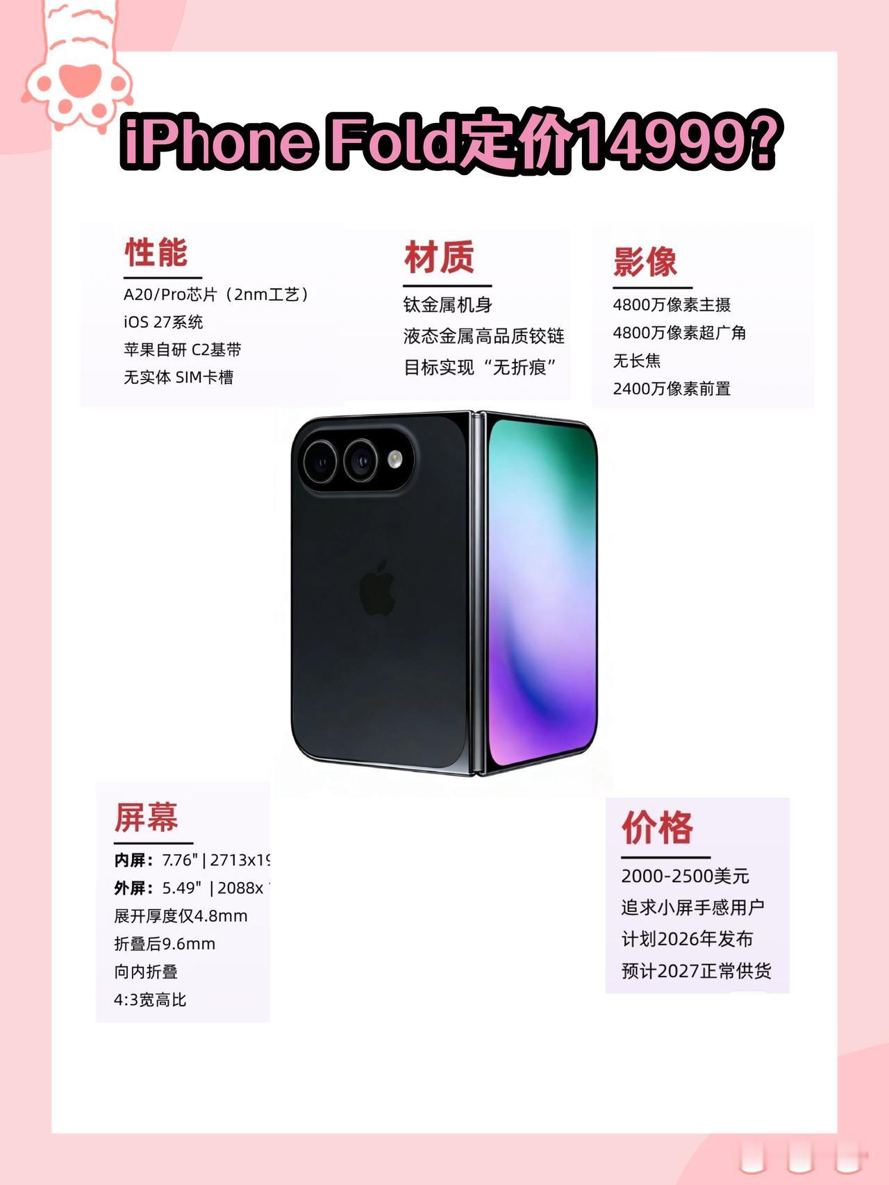 应该没悬念了？iPhone Fold这颜值真的高

不是吧？听说iphoneFo
