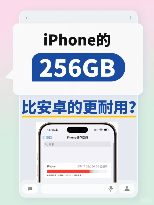 iphone的存储空间比安卓耐用？