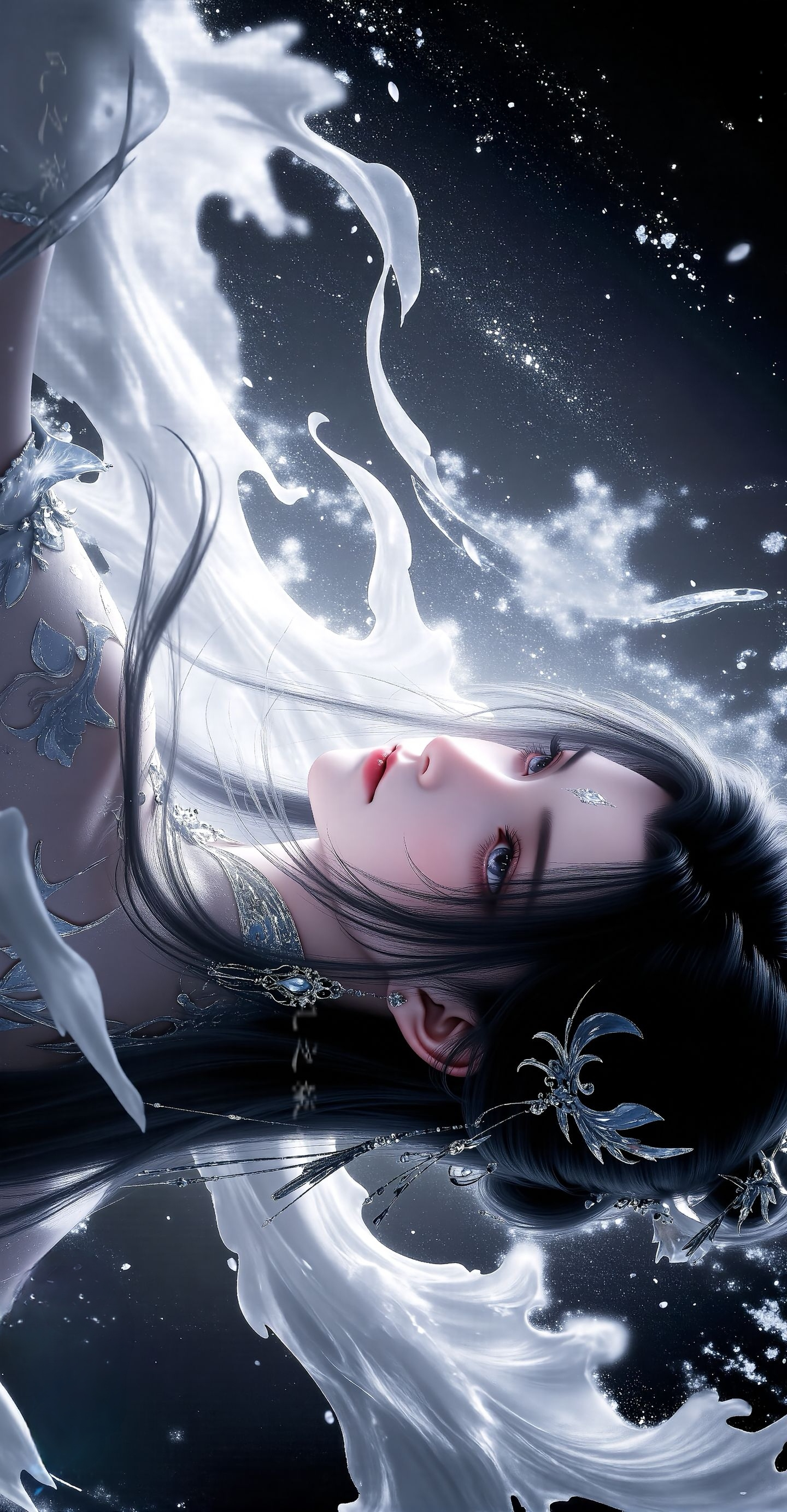 诛仙动画[超话]诛仙动画二创征集丨金秋产粮节 一袭白衣胜雪，青丝如瀑，手持天琊神