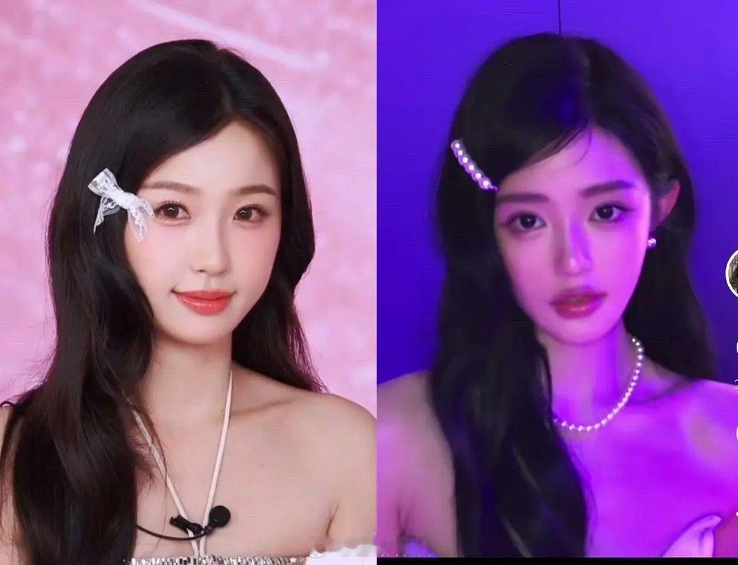 虞书欣直播想要的妆造🆚现实，差别大不大？ ​​​