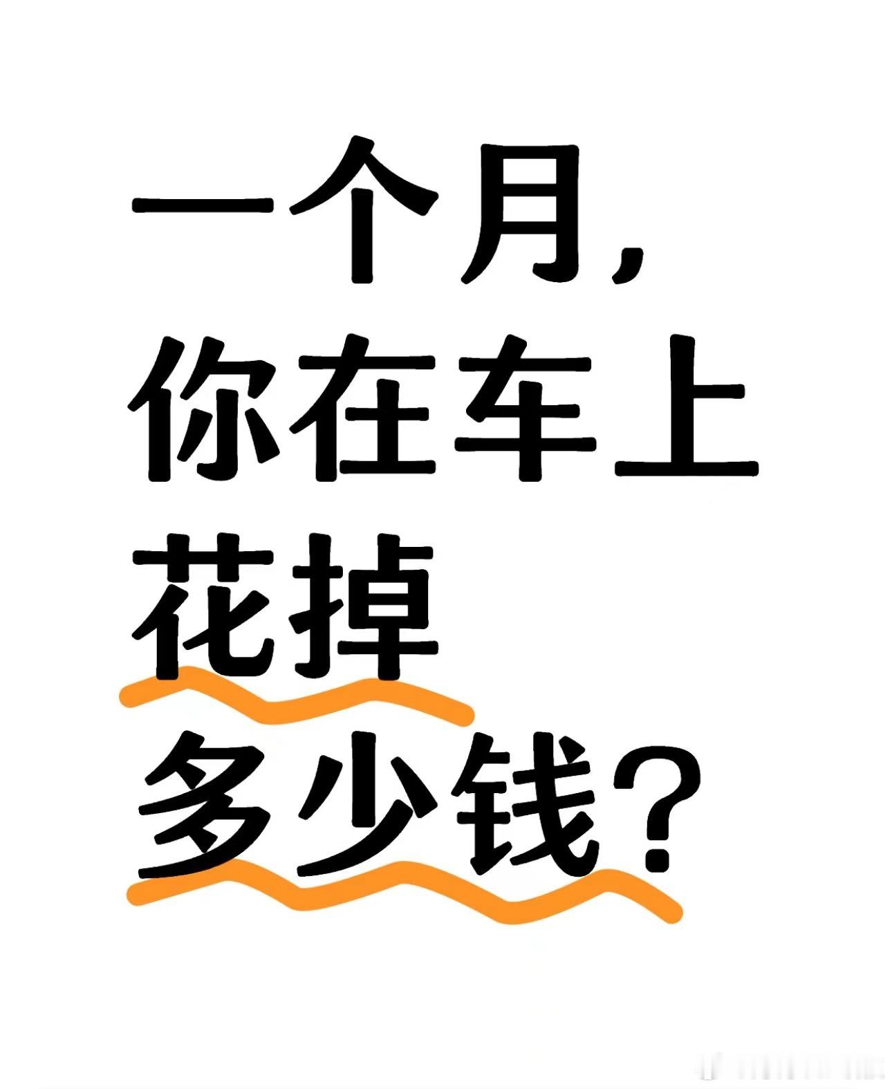 一个月，你在车上花掉多少钱？#大v聊车# ​​​