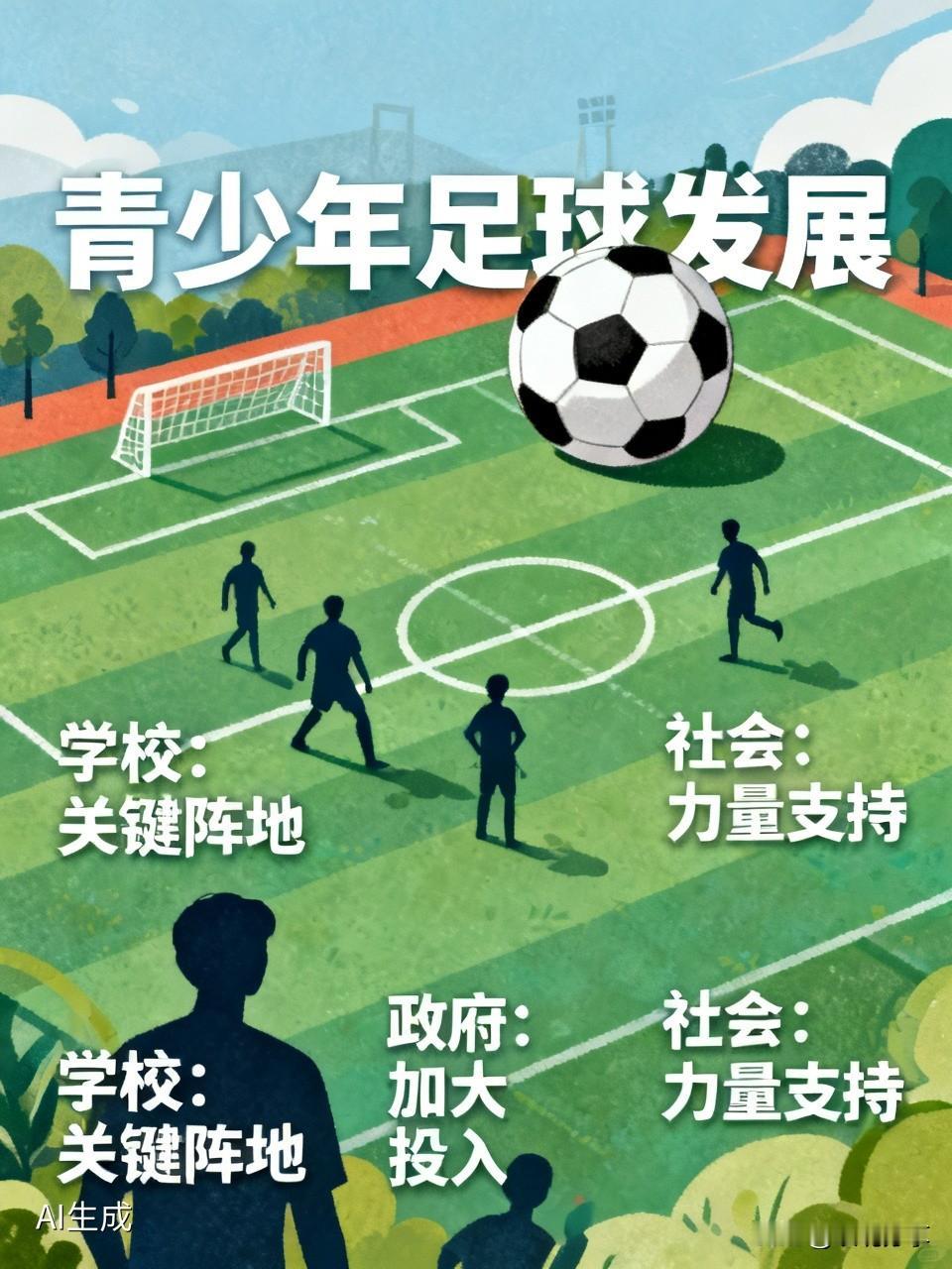 青少年足球运动的发展，学校是关键阵地。像德国，超过70%的青少年足球人才都来自校