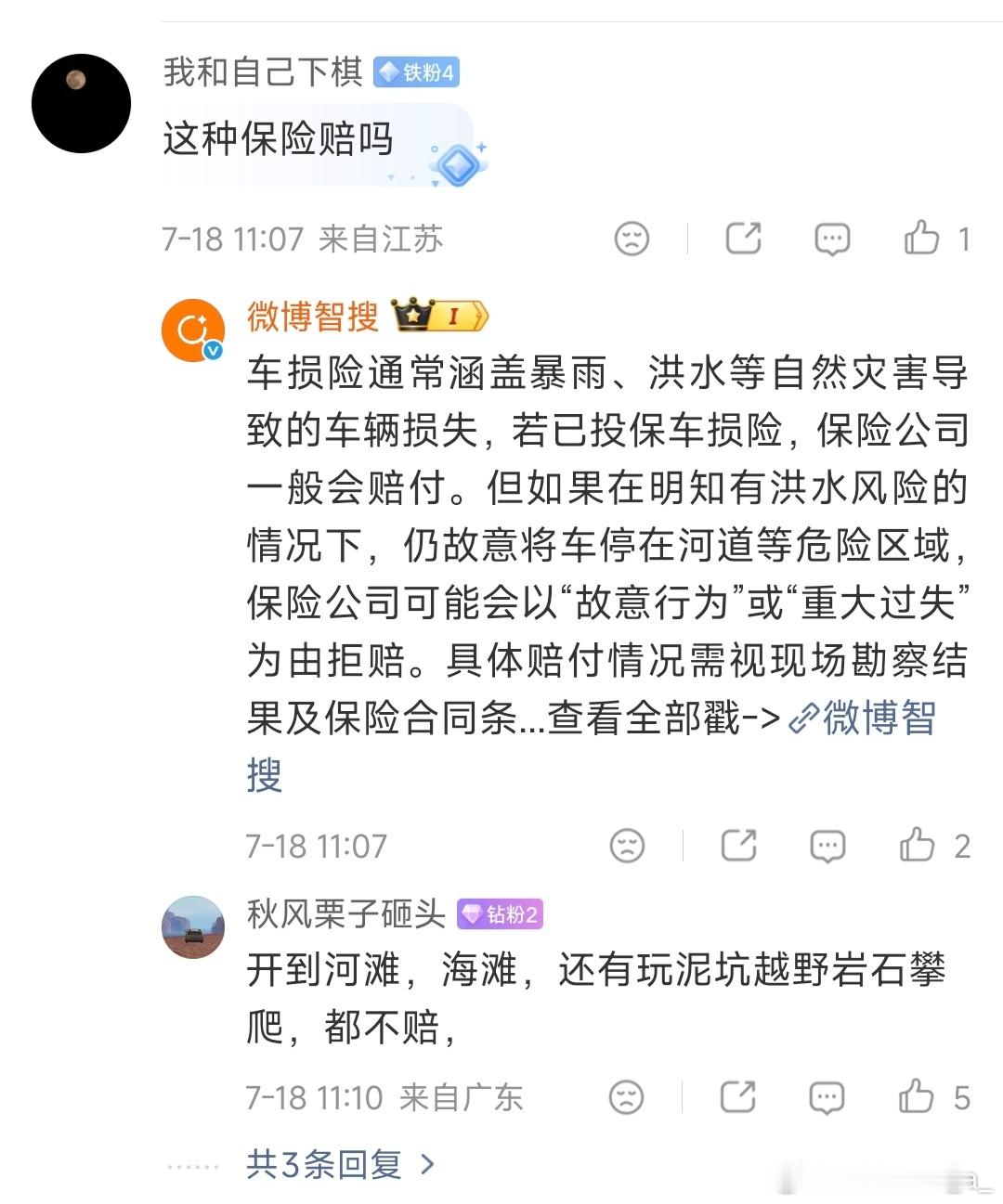 这种情况下保险是不予赔付的，不要想着“全损”换新车....一些车友群里面开玩笑的