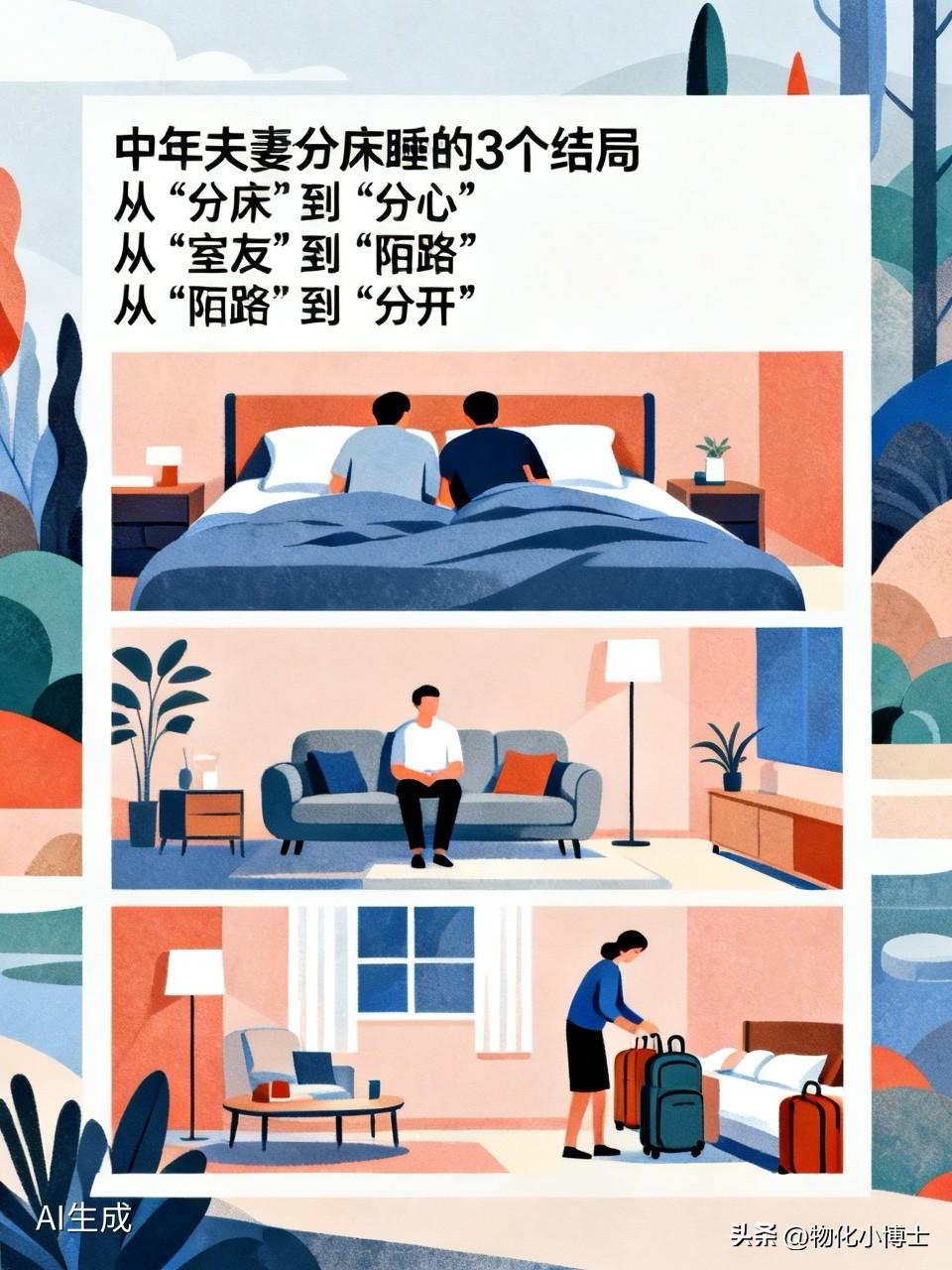 两性关系：中年夫妻一旦“分床睡”，逃不过这3个结局，别不信！
第一个结局：从“分