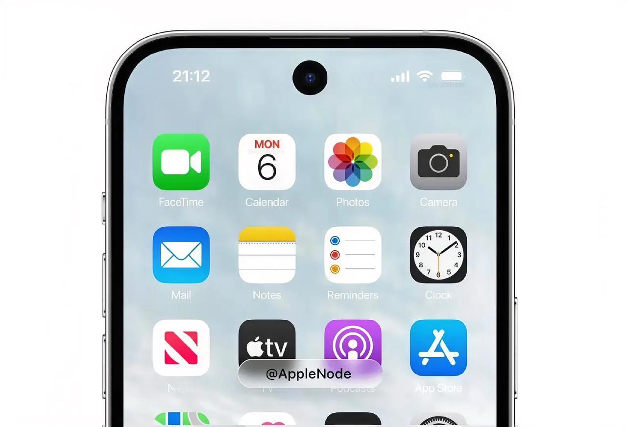 这是一张iPhone搭载挖孔屏的效果图，不知道大家有没有发现一个问题，为什么iP