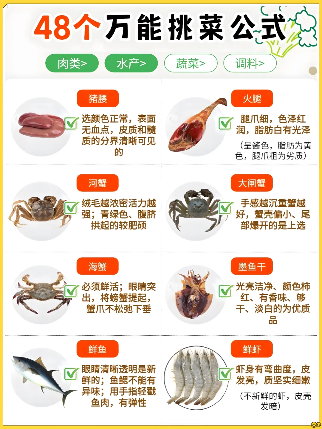 🛒菜市场《48个挑菜小技巧》大公开