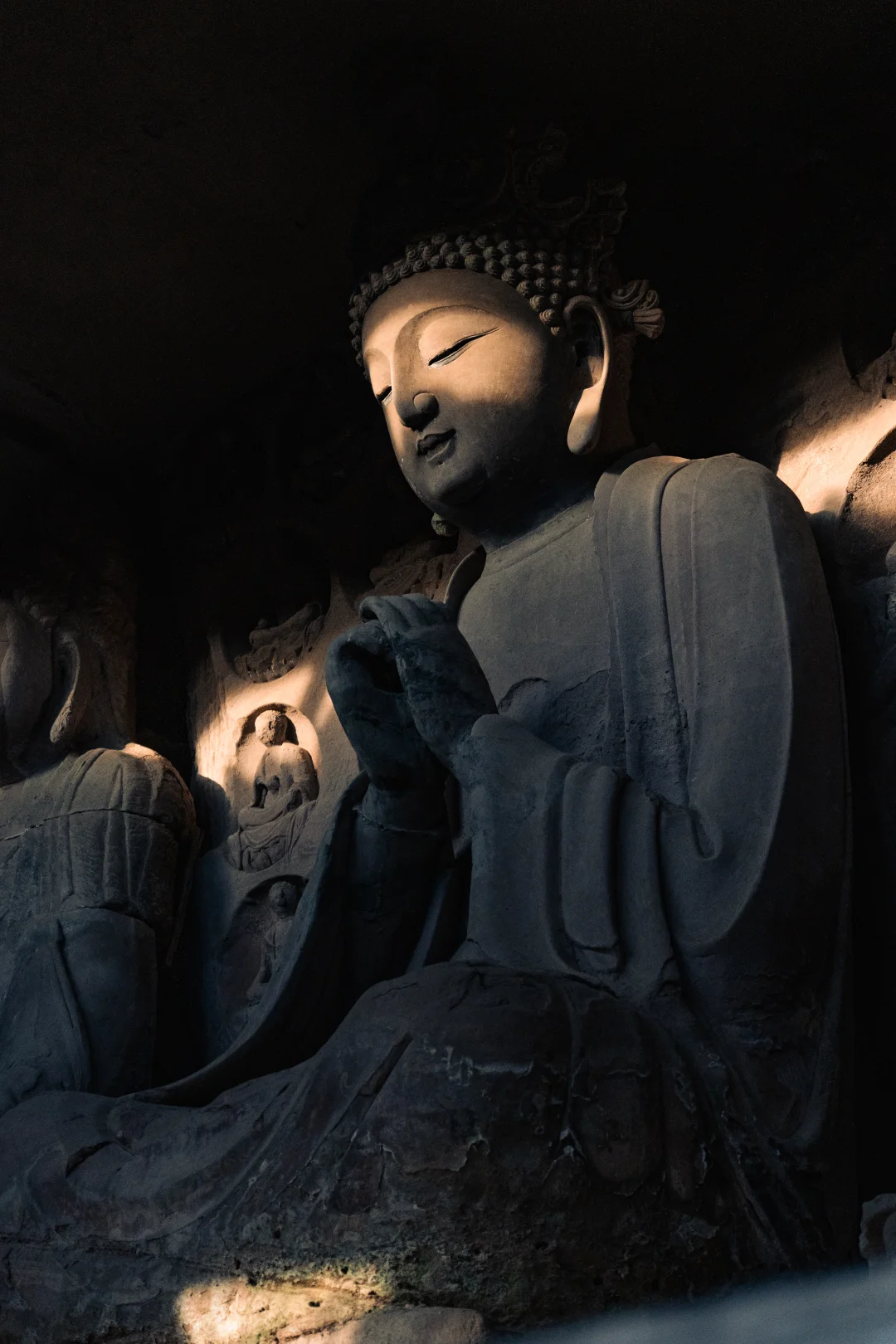 今天的安岳石窟❗️❗️神性时刻 不负等待