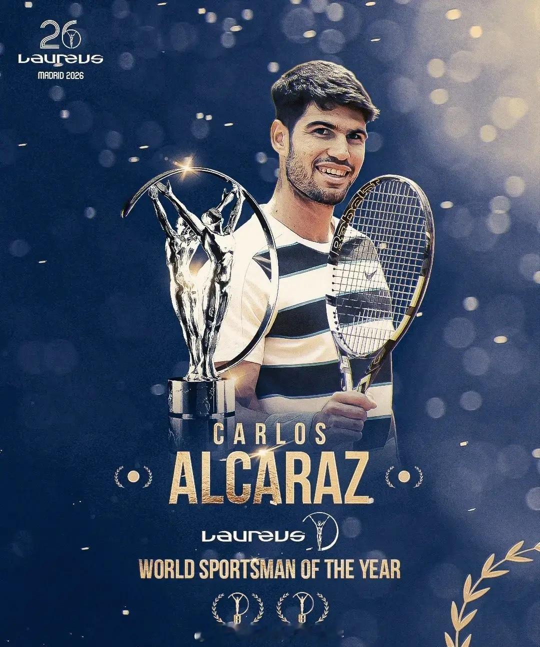 阿尔卡拉斯当选劳伦斯2025年度最佳男运动员四条腿的车！北京时间4月21日，20