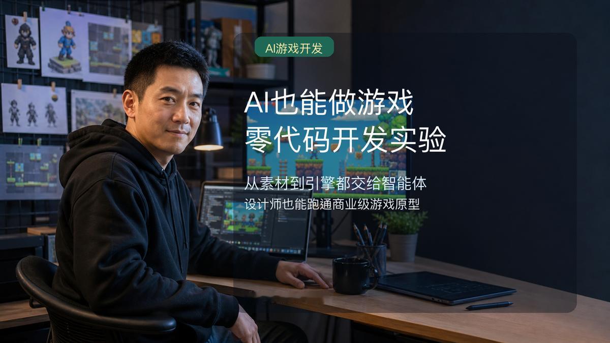你相信吗？张明是个不懂编程的设计师，用AI工具3周就完成了一款商业级游戏开发。这