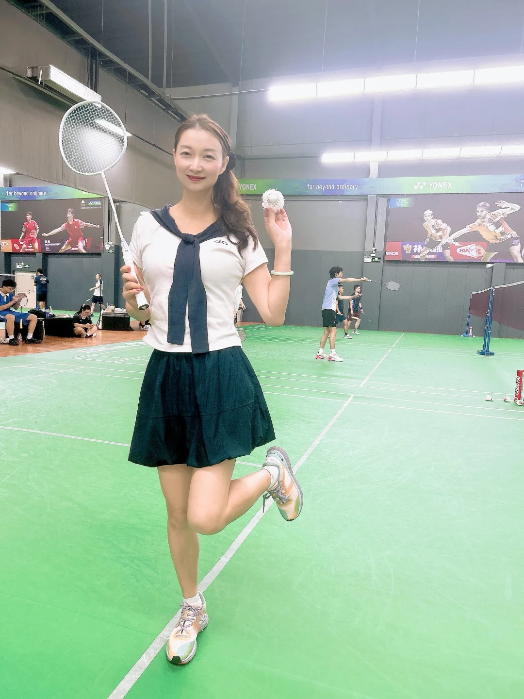 天热不要在家吹空调了，出来打球🏸吖！