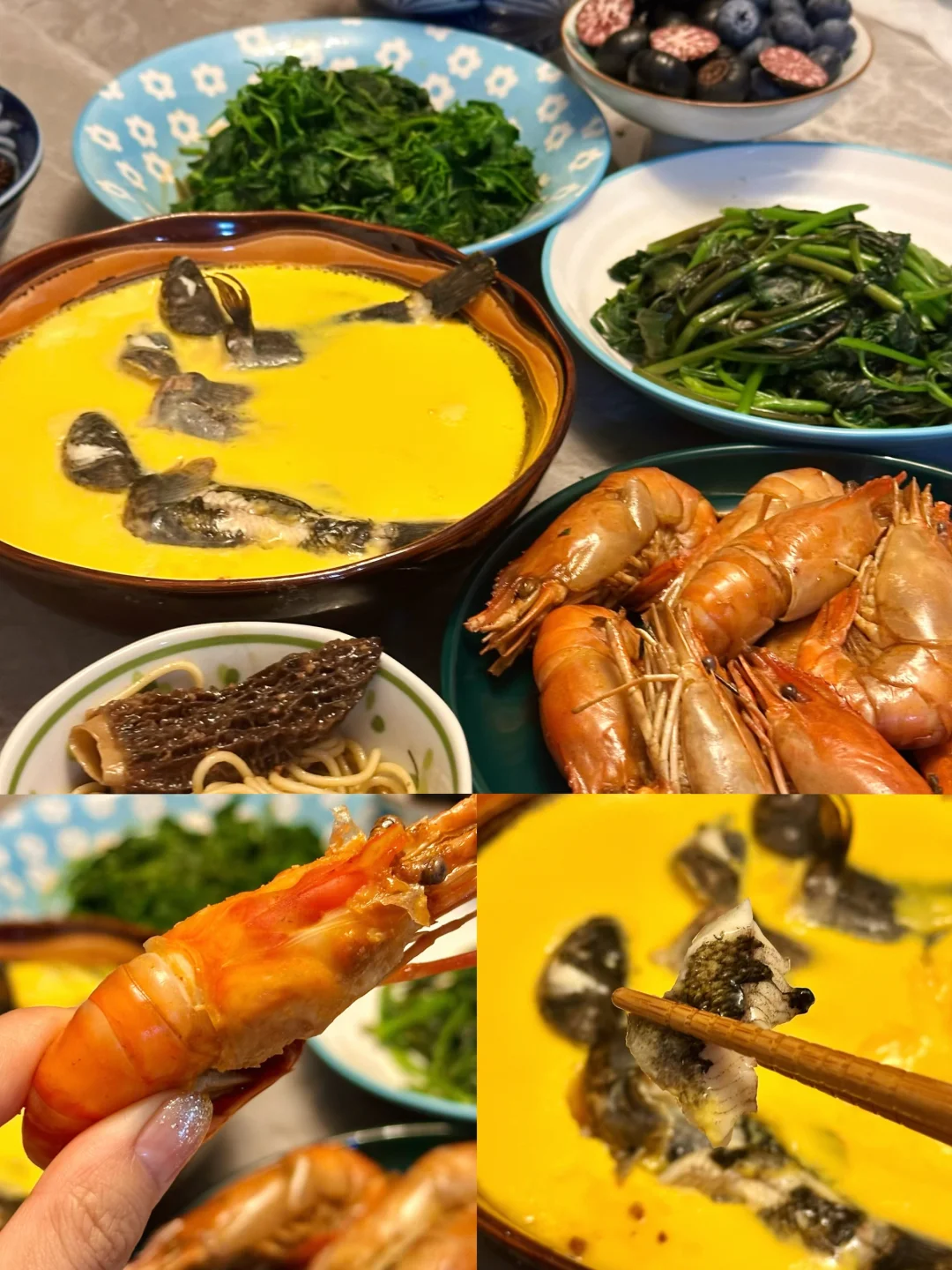 留子春天回到江南的家🍃吃到塘鳢鱼和大头虾