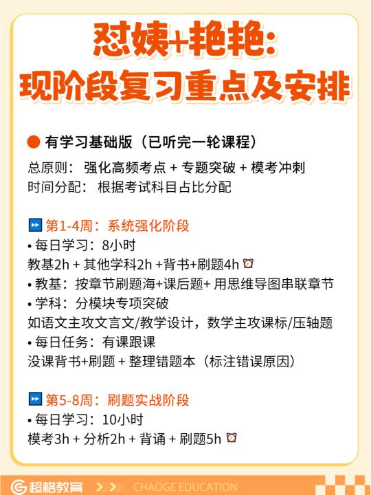 艳艳&怼姨⏰ 12周时间从基础强化到冲刺