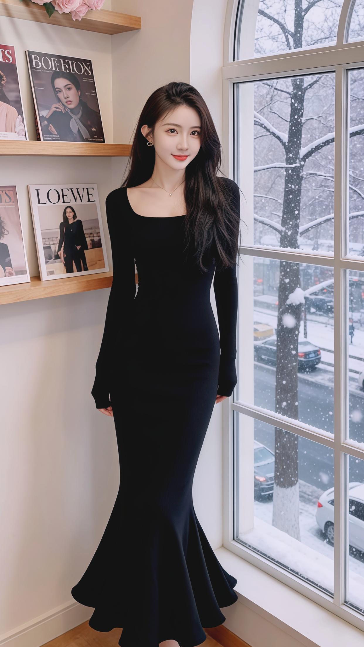 穿搭 强烈推荐 鱼尾裙 包臀 黑色系御姐穿搭