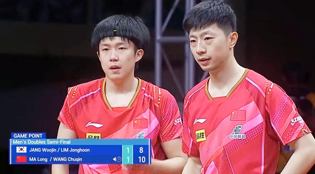 国乒男双会师决赛！
#平昌亚锦赛# 男双半决赛，马龙/王楚钦3-1韩国张禹珍/林