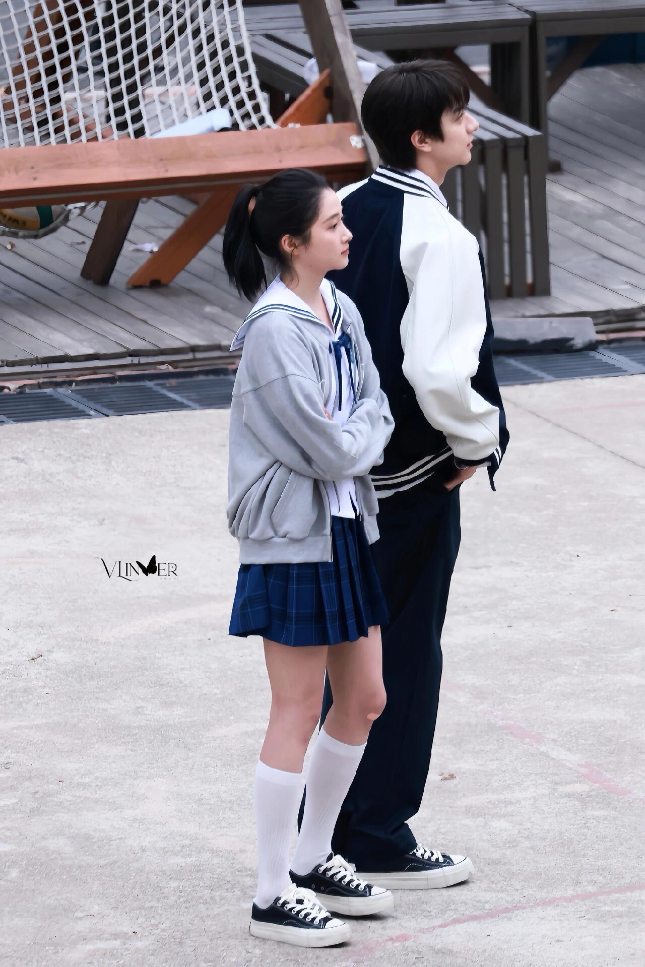 关晓彤 💙 我与爱同谋 路透，水手服学姐 