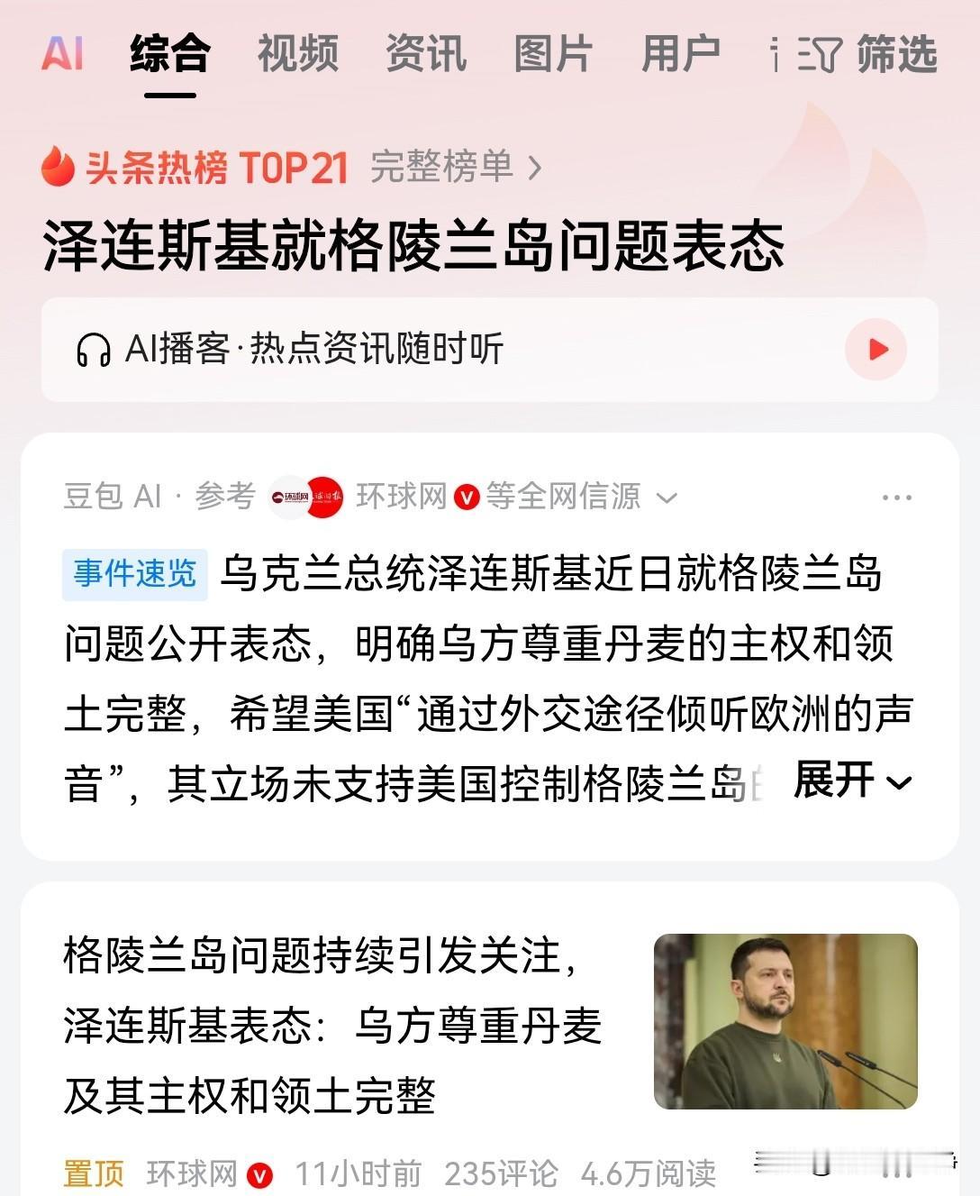 泽连斯基最终还是躲不过去的，近日，他对格陵兰岛问题公开表态。
泽连斯基表示，乌克