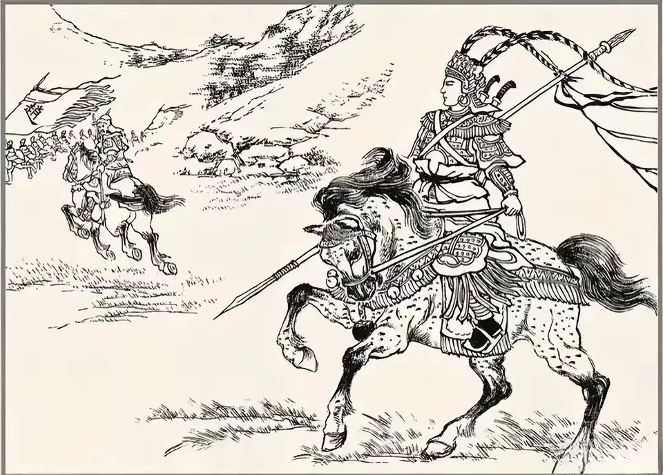 辽国女将萧云娘一枪挑死杨文广之妻韩翠萍，杨文广心疼的大叫一声险些落马...