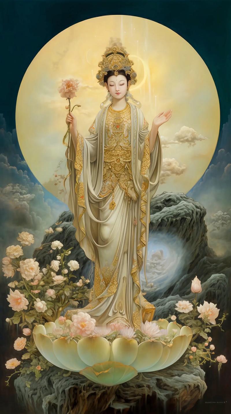 #农历八月十五日恭迎月光菩萨圣诞日#
月神在佛教里被称为月光菩萨，月光菩萨也被称