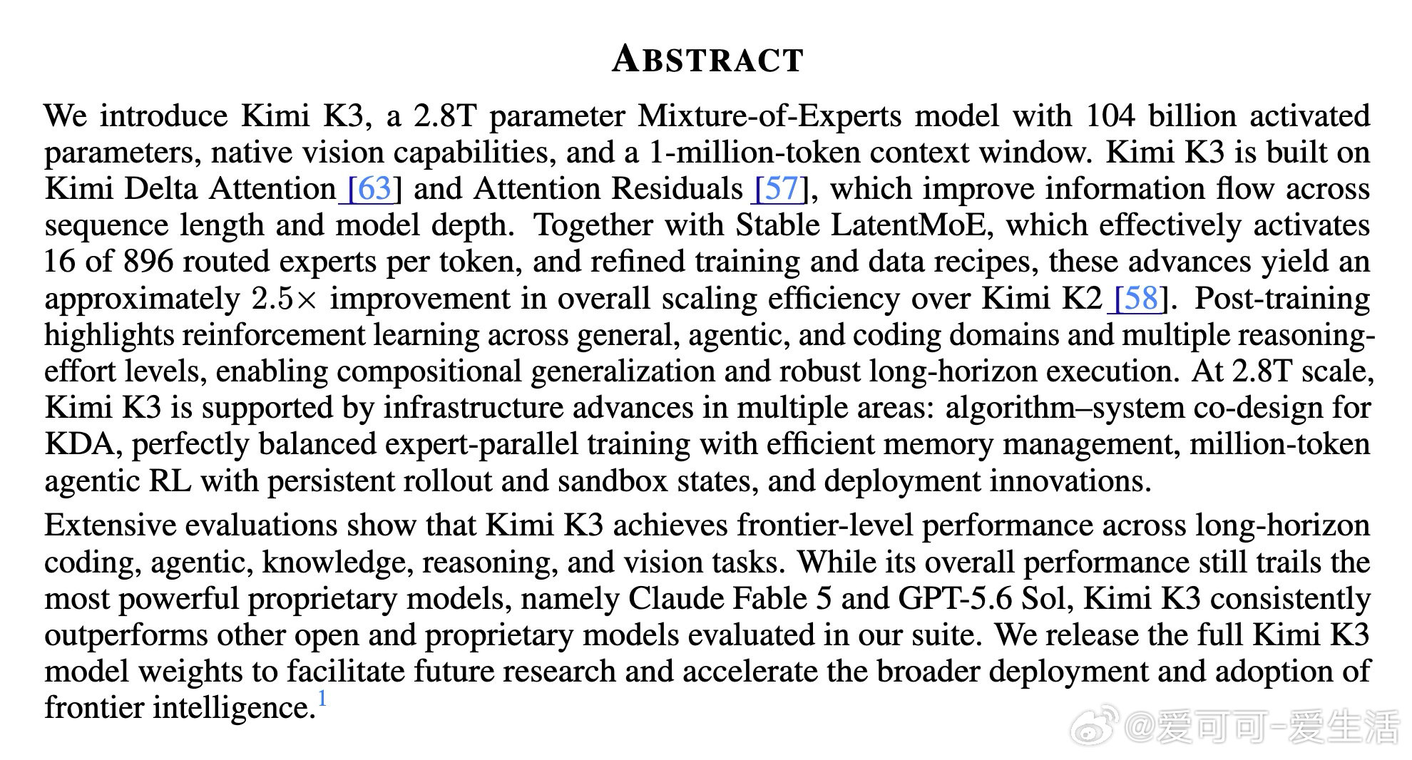 [CL]《Kimi K3: Open Frontier Intelligence