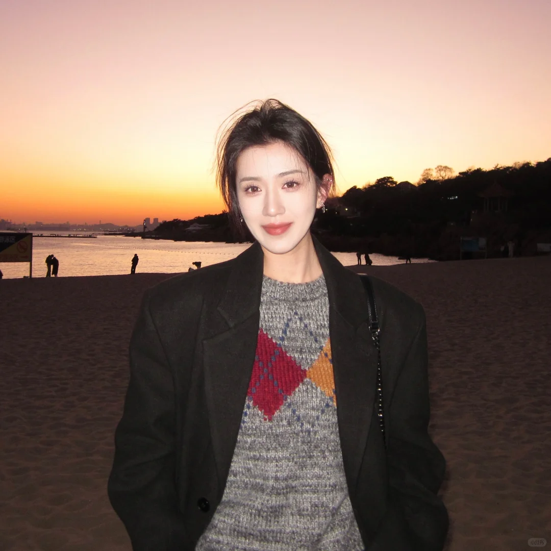 青岛海边日落🌅
