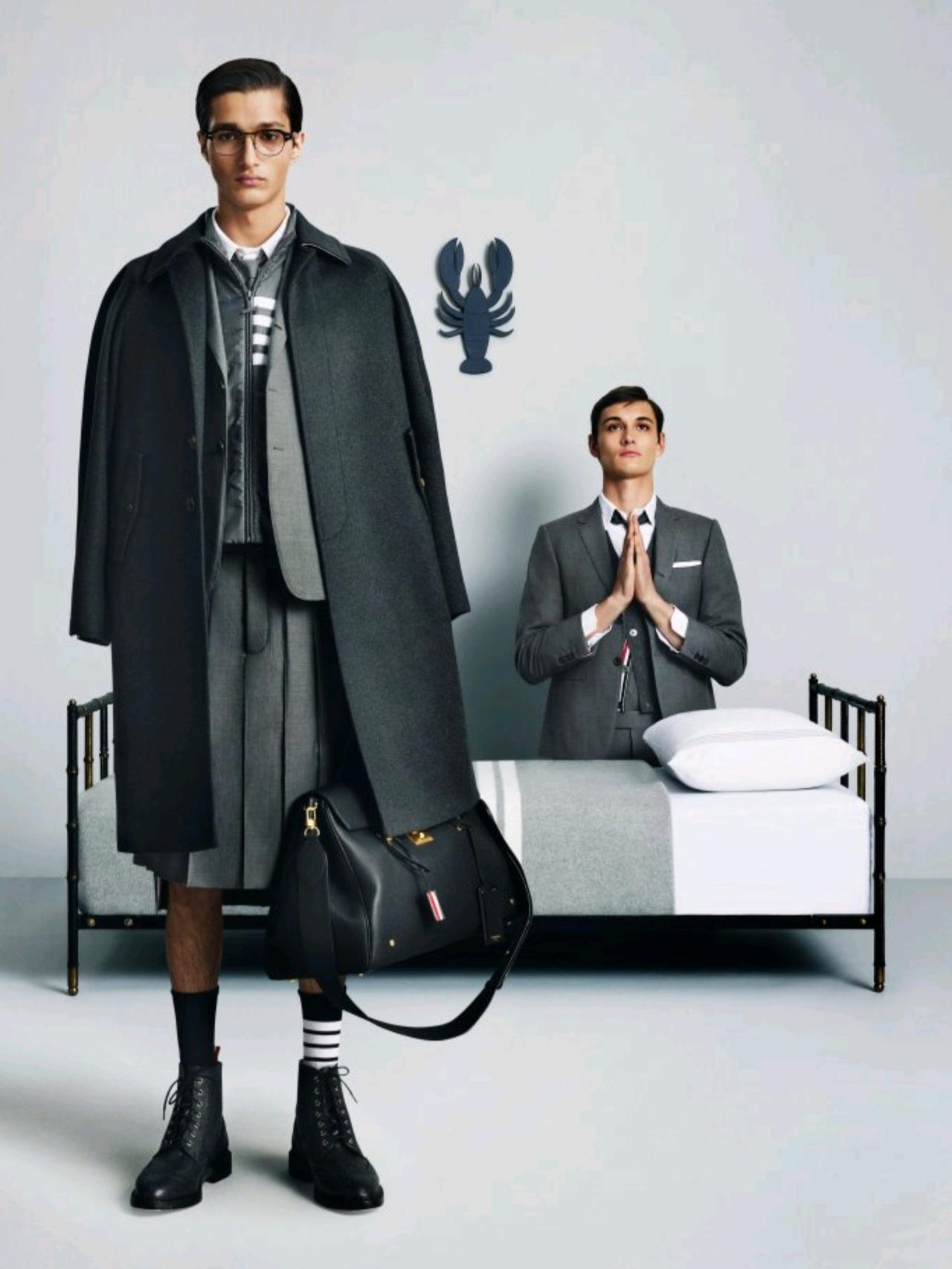 Thom Browne 2026秋冬男装系列融入海岸灵感，为严谨的学院风注入松弛