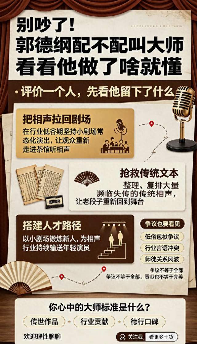 别吵了！郭德纲配不配叫大师，看看他做了啥就懂
