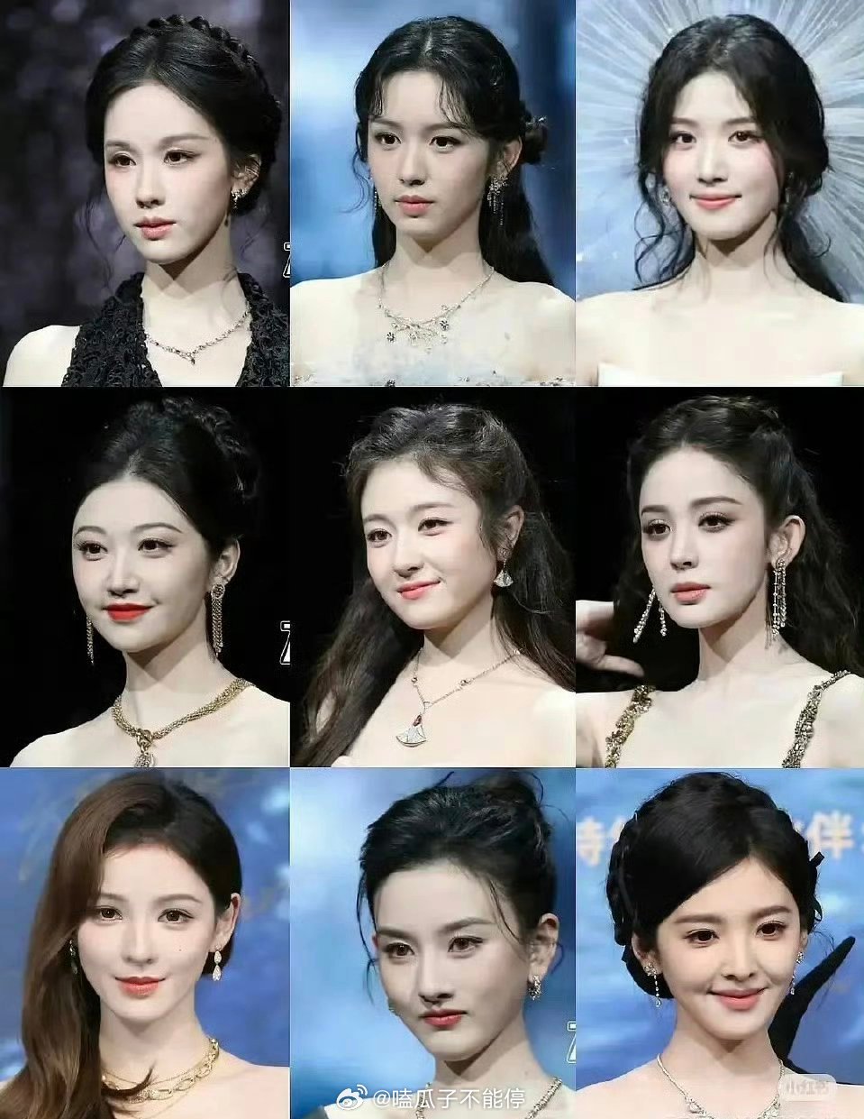 微博之夜红毯女明星怼脸生图合集，一眼看到谁？陈都灵 周也 卢昱晓景甜 李兰迪 娜