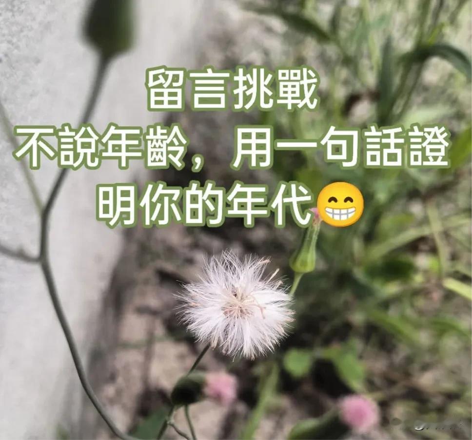 不许说年龄，用一句话让我一下子就能猜到你是什么年代的