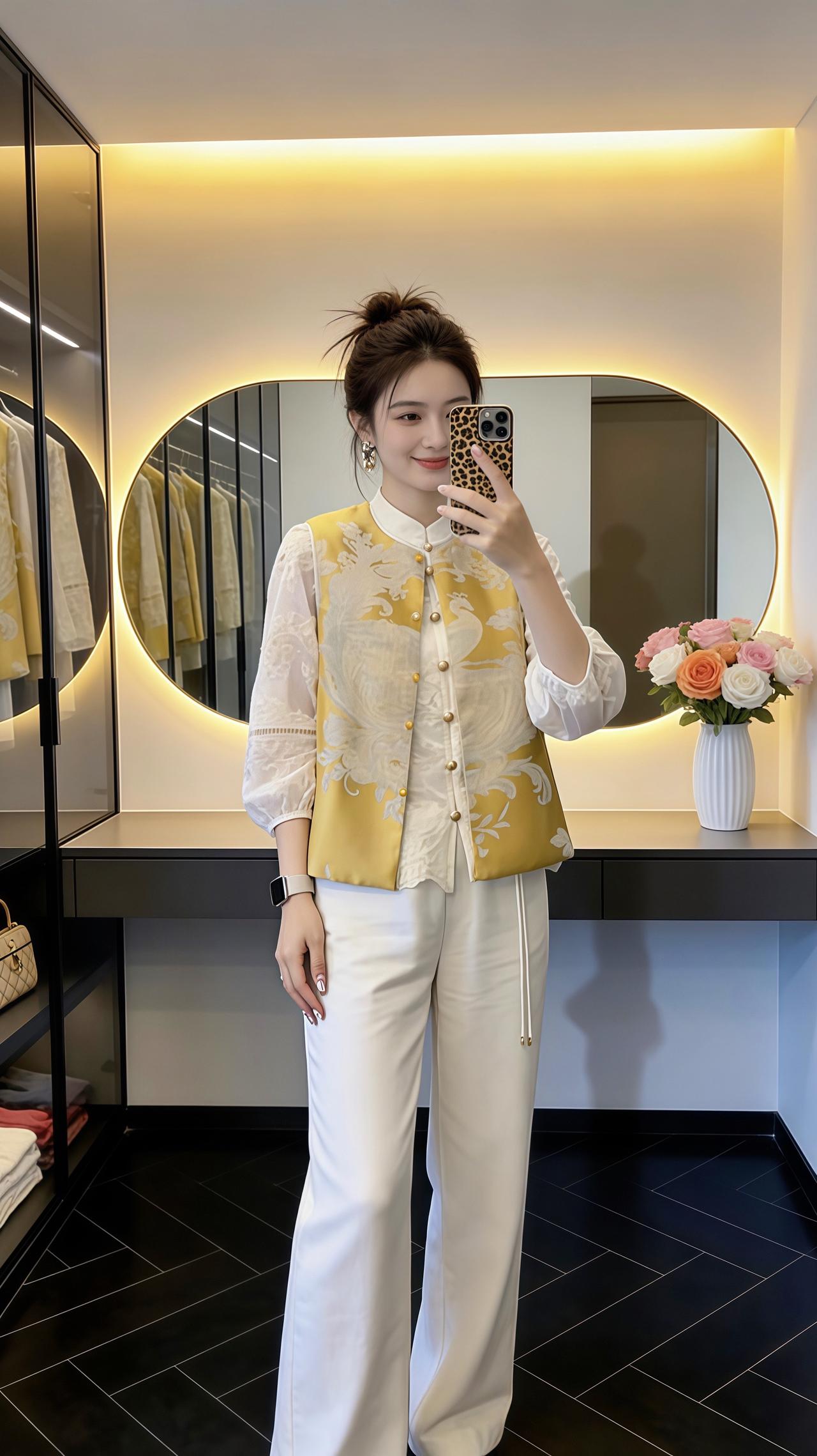 春款国风马甲 两面穿马甲