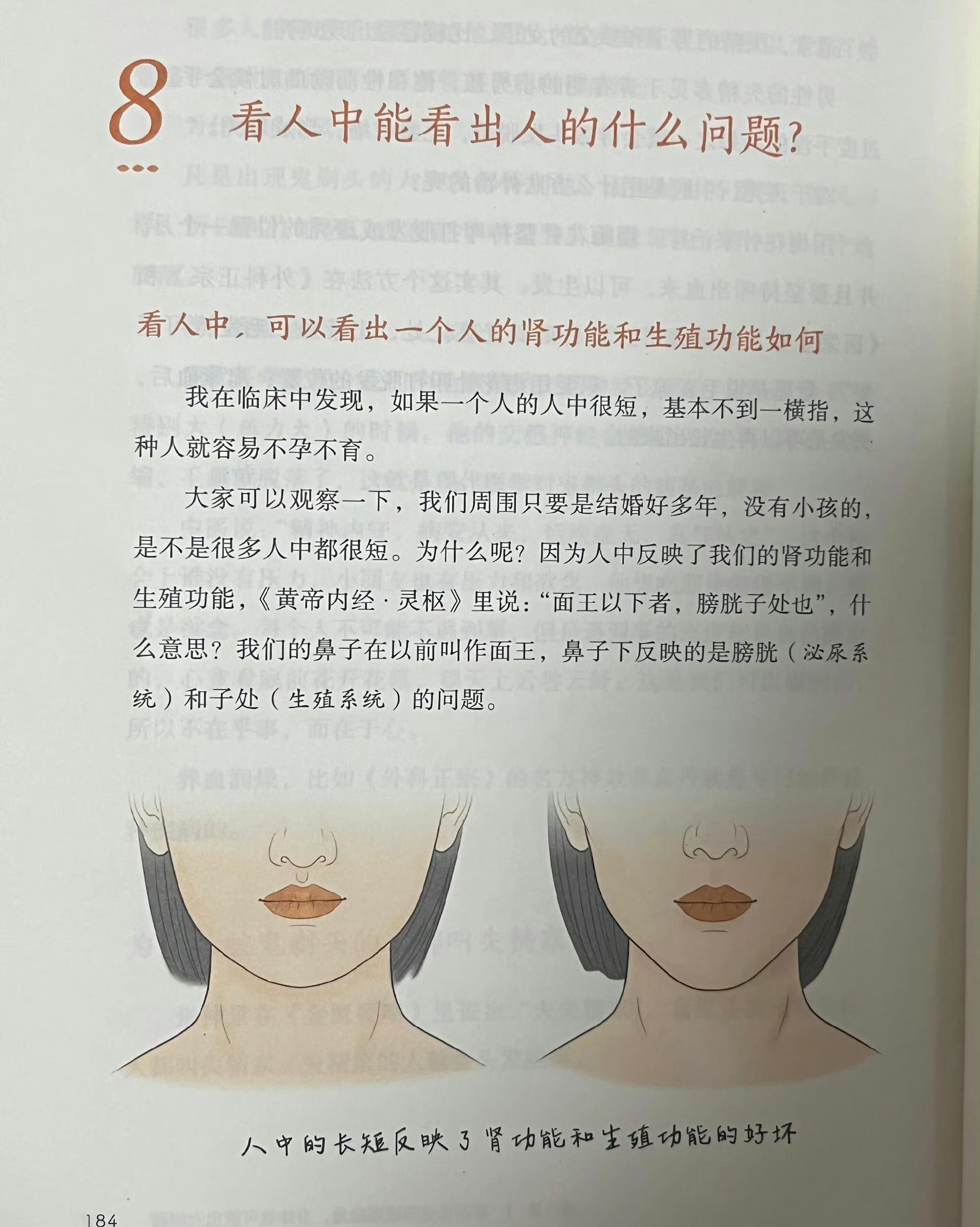 《黄帝内经》——人中可以看出肾功能和生殖功能 ​​​