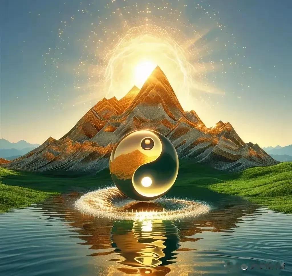 上联：日月无争万古在，
下联：山河不语千秋存。