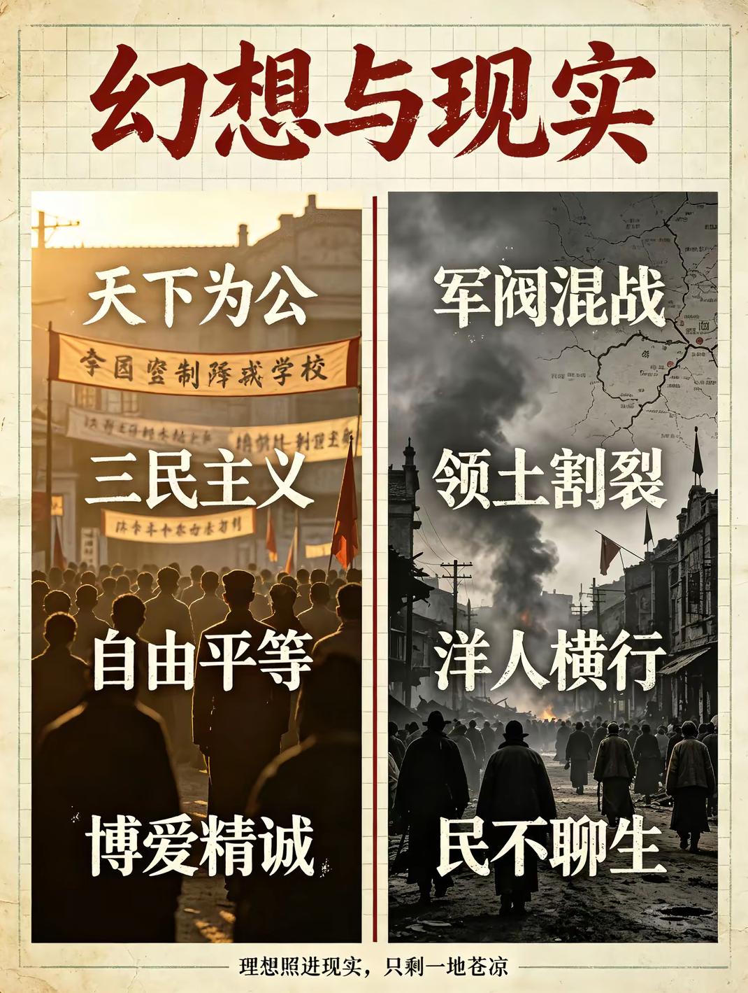 国民党说得好听，什么天下为公，三民主义、自由平等，可他们和美国不知签了多少不平等