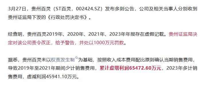 签字即负责，不管你是不是干财务这个活
2026 年 3 月 27 日，贵州百灵（
