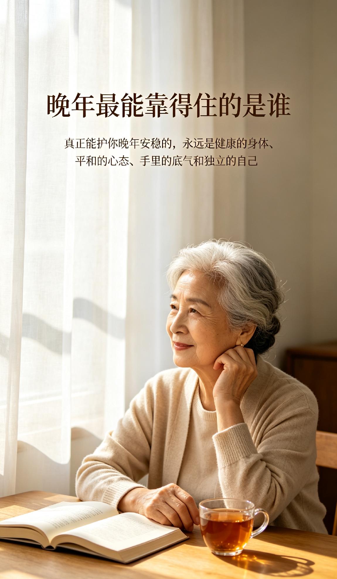 人过半世，渐渐看透生活最真实的道理：
 
人到晚年，最靠谱的靠山，从来不是孩子，