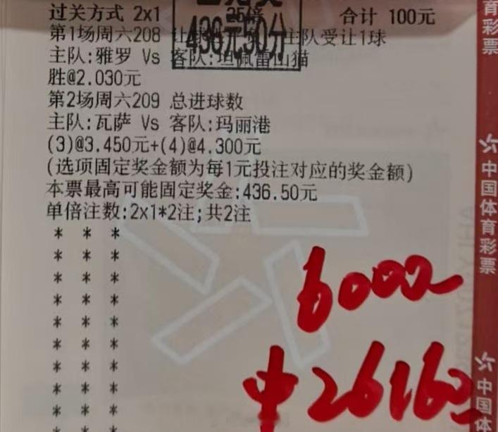 雅罗让胜+瓦萨进球数顺利打出，2.6个落袋，美滋滋足球预测