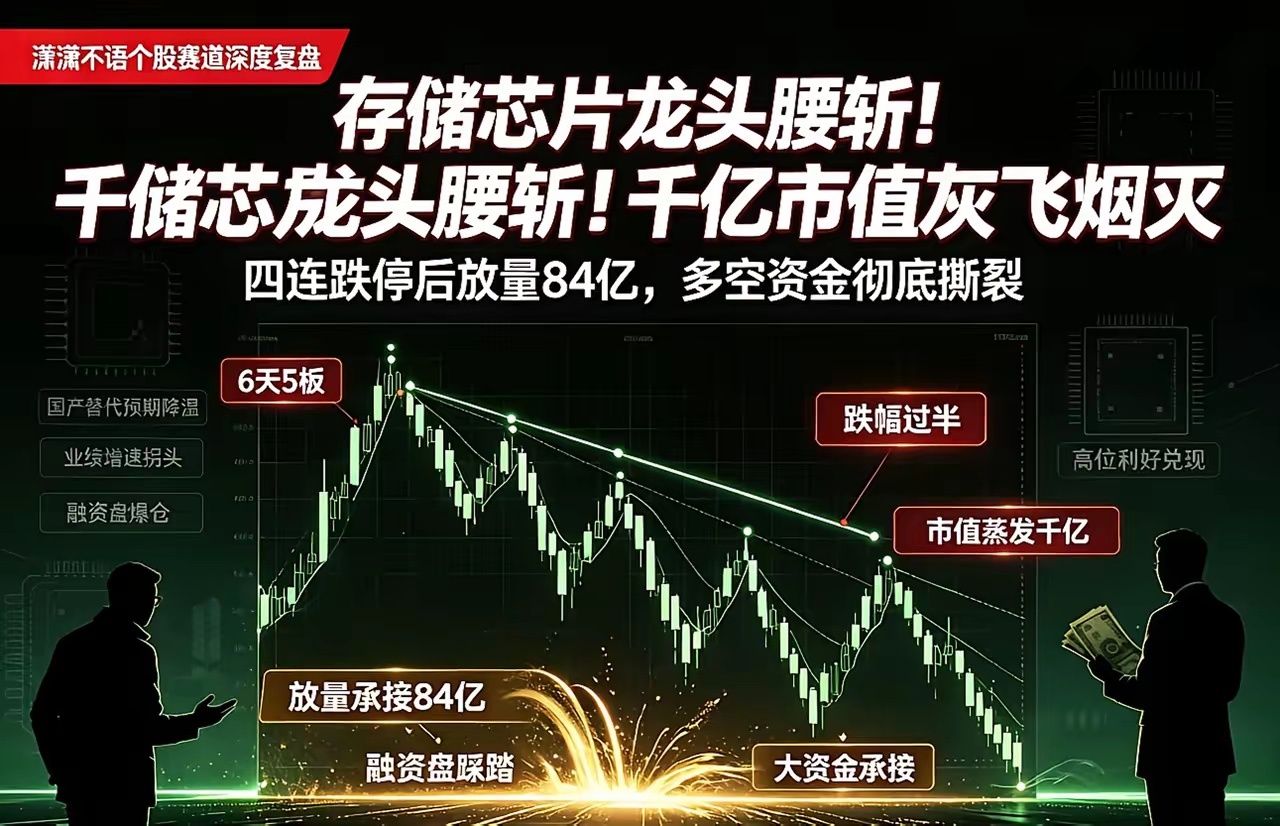德明利开板成科技情绪风向标一边是500亿市值灰飞烟灭，一边是84亿抄底资金蜂拥而
