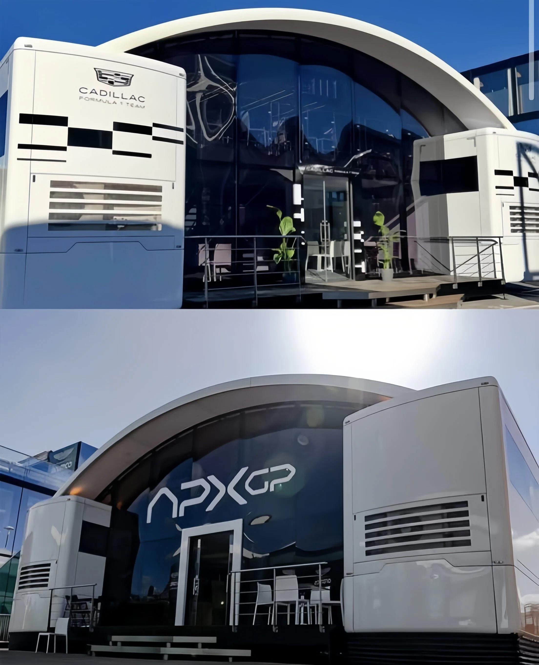 f1 上周巴塞罗那测试期间，凯迪拉克车队用的是布拉德·皮特F1电影中APX车队拍