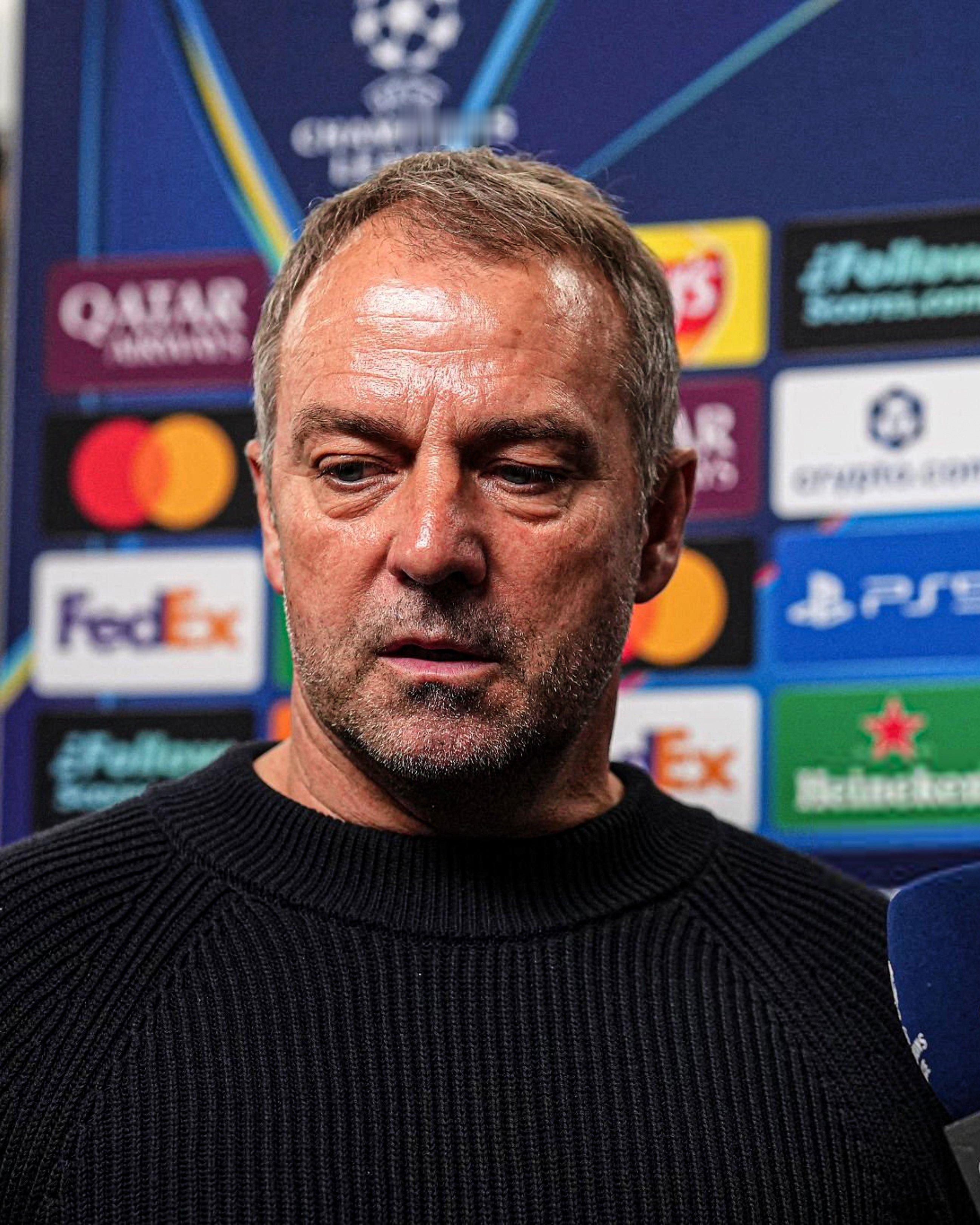 弗里克：我们不会投降，我们会努力实现逆转。巴萨vs马竞欧冠联赛巴萨0比2马竞