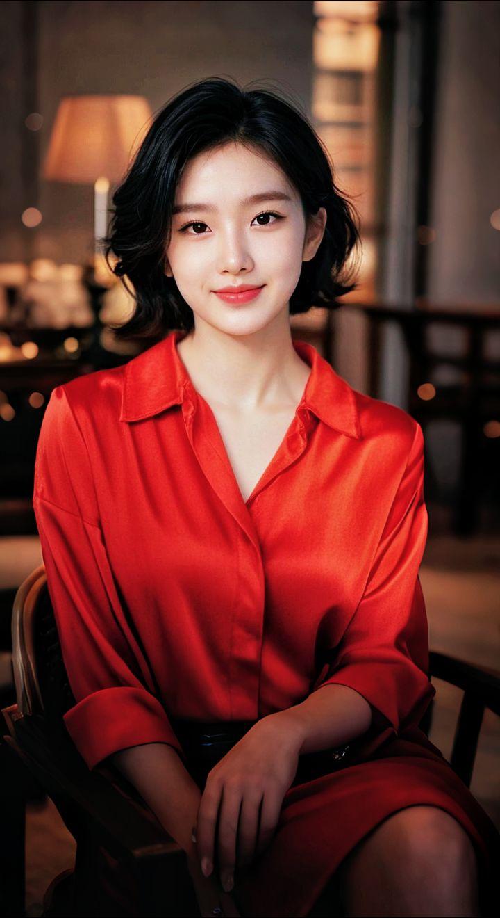 AI扩图 AI红韵佳人