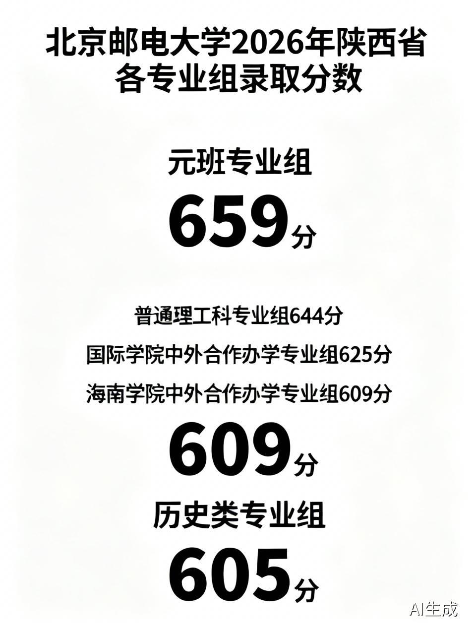 张帆老师独家直播：北京邮电大学2026年在陕西省各专业组录取分数曝光

北京邮电