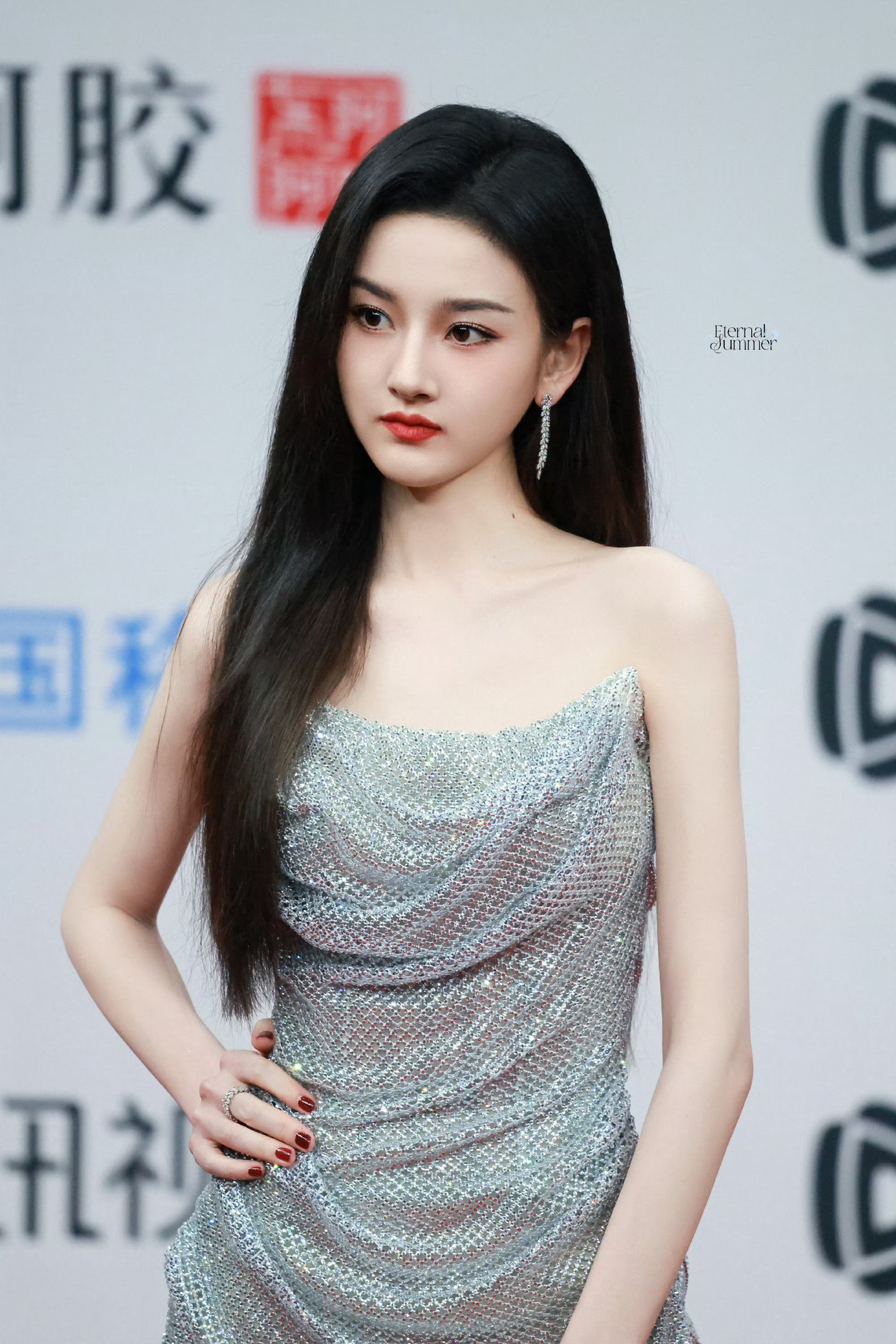 内娱女明星黑长直发造型大赏女明星黑长直
