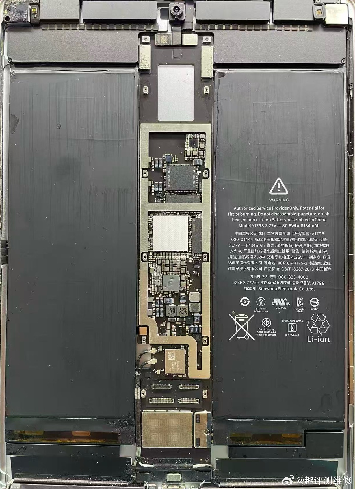 iPad Pro10.5一代重启不开机电源供电电杆损坏引起换线圈电杆解决