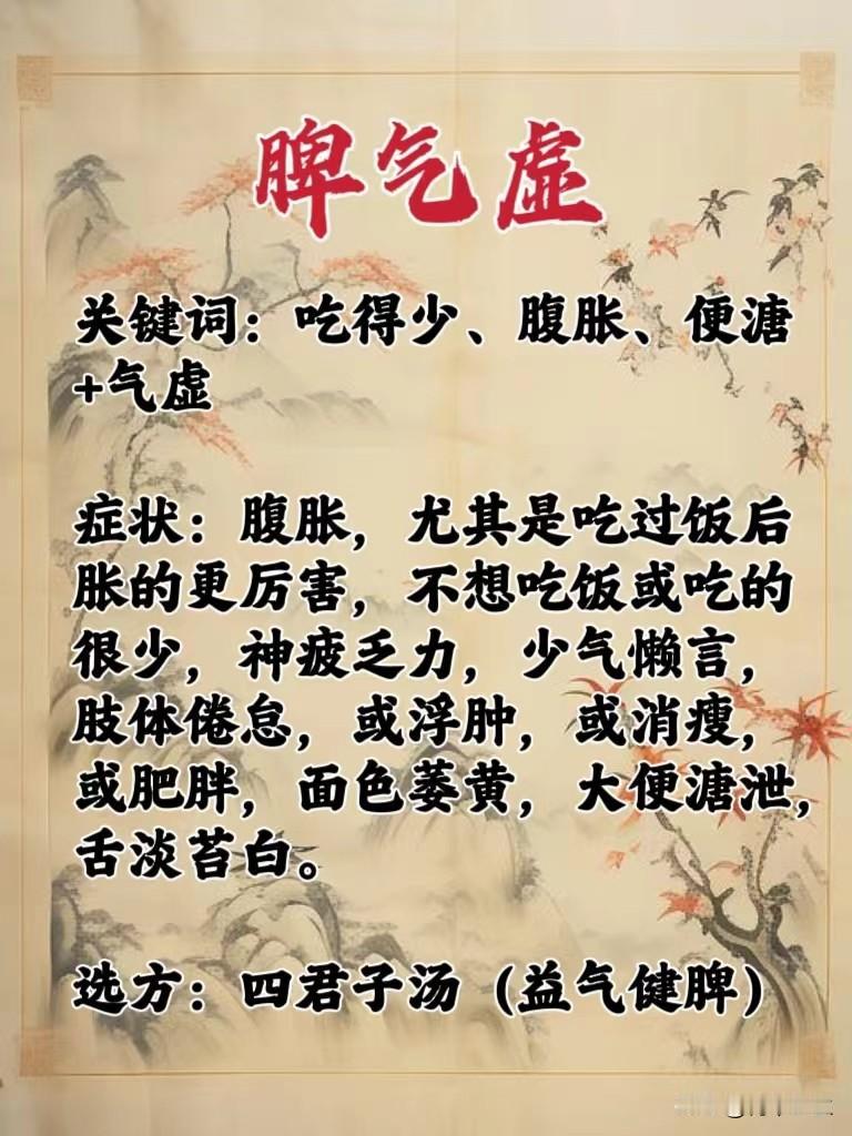 脾虚的8个证型，15个方药，送给有需要的朋友，不懂的地方可以问我。

#健康##