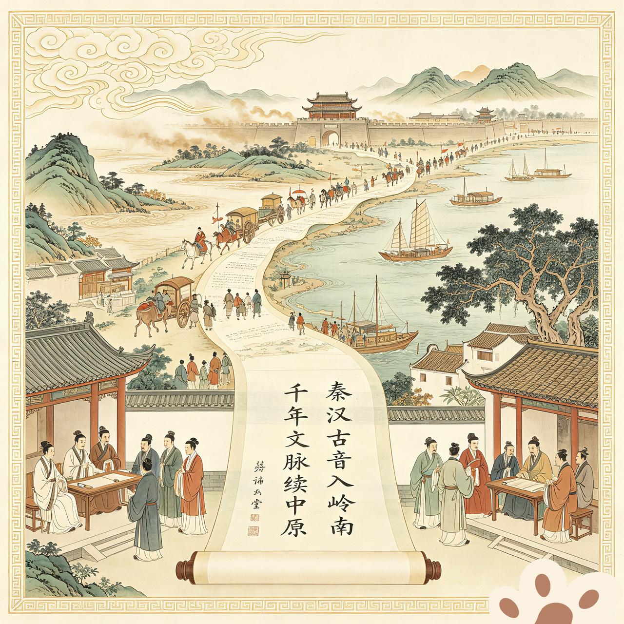 客家话比广州话，要更接近传统汉族人，所使用的古代汉语口音。
自秦汉以来，中原汉语