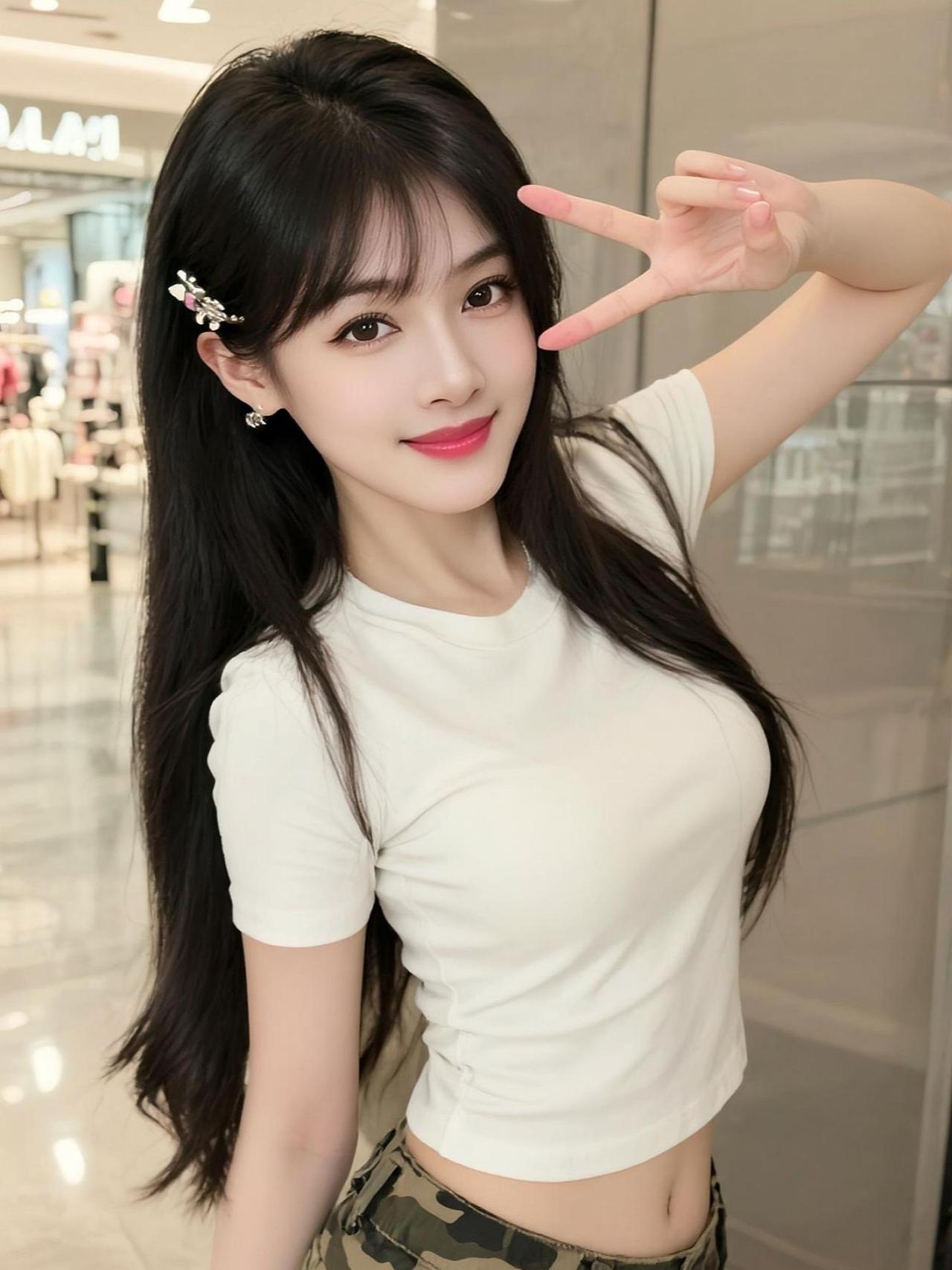 甜妹的快乐很简单，一首歌一个比耶就够啦～