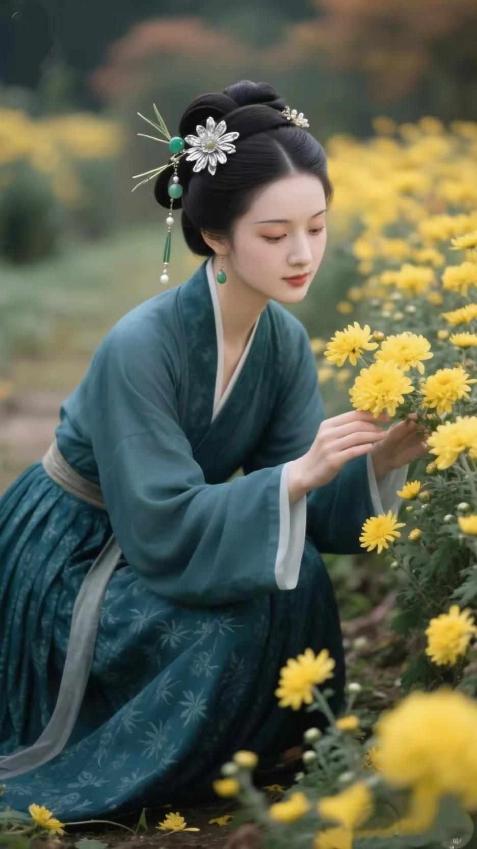 疏竹窗前莺语乱，
百花丛中蝶纷飞。