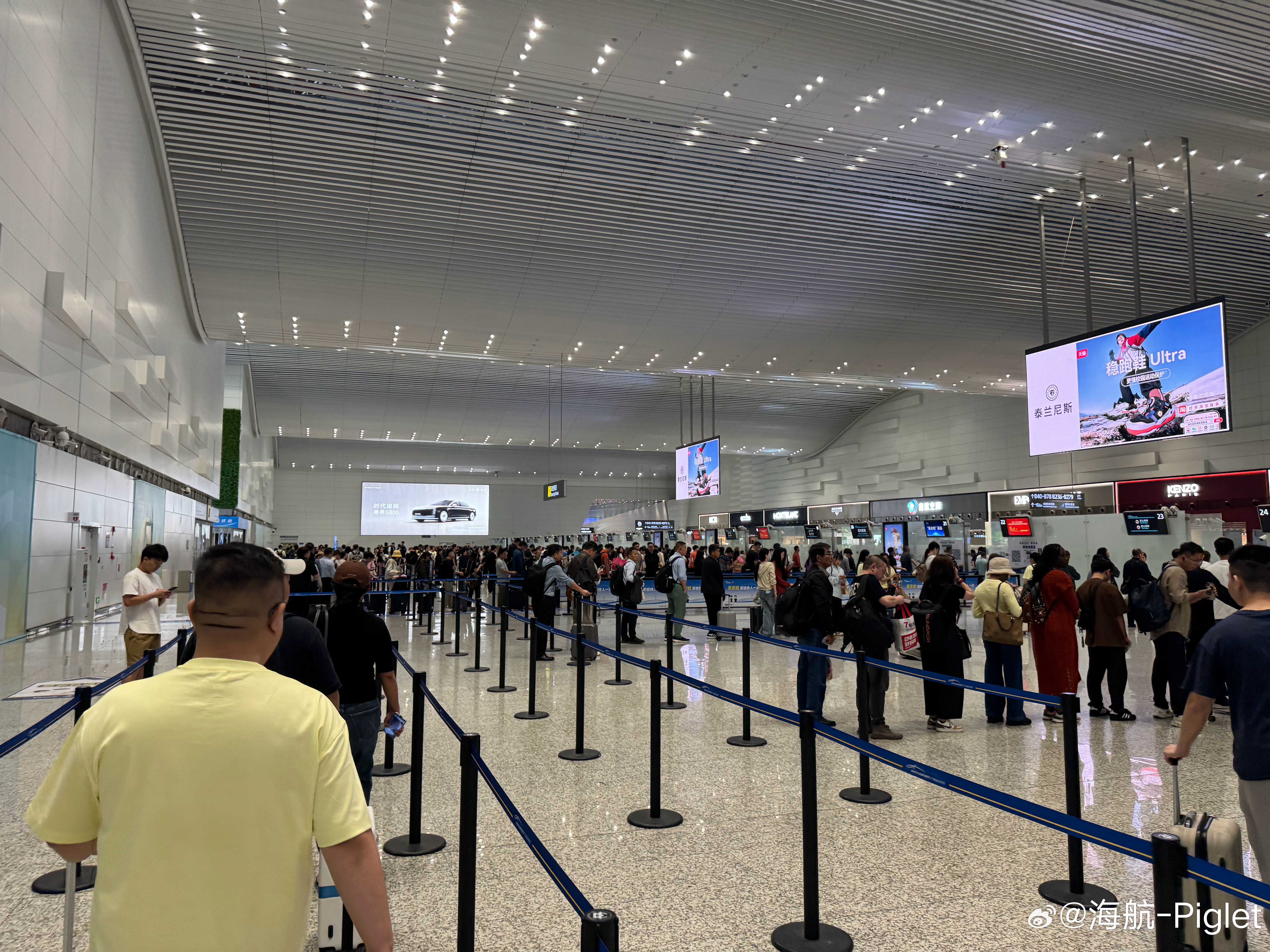 假期结束，牛马开始务工，不过这早班机牛马也太多了